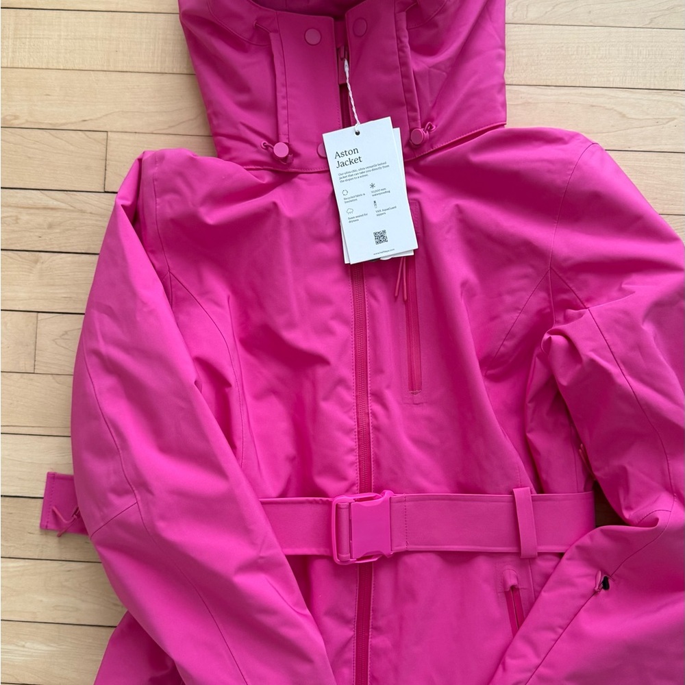 Women's Fuchsia Ski Jacket with Hood